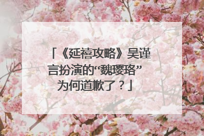 《延禧攻略》吴谨言扮演的“魏璎珞”为何道歉了？
