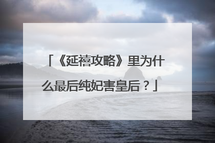 《延禧攻略》里为什么最后纯妃害皇后？