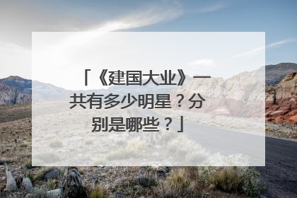 《建国大业》一共有多少明星？分别是哪些？