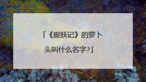 《捉妖记》的萝卜头叫什么名字?