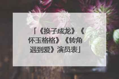 《换子成龙》《怀玉格格》《转角遇到爱》演员表