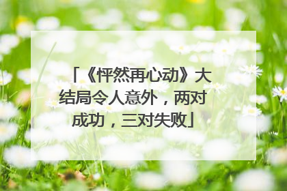 《怦然再心动》大结局令人意外，两对成功，三对失败