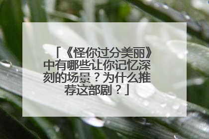《怪你过分美丽》中有哪些让你记忆深刻的场景?为什么推荐这部剧?