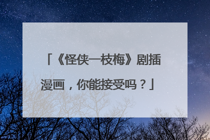 《怪侠一枝梅》剧插漫画，你能接受吗？