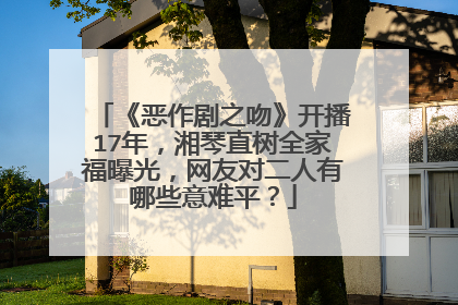 《恶作剧之吻》开播17年，湘琴直树全家福曝光，网友对二人有哪些意难平？