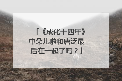 《成化十四年》中朵儿啦和唐泛最后在一起了吗？