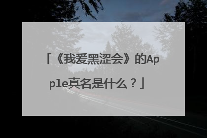 《我爱黑涩会》的Apple真名是什么？