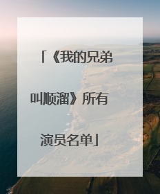 《我的兄弟叫顺溜》所有演员名单
