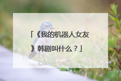 《我的机器人女友》韩剧叫什么?