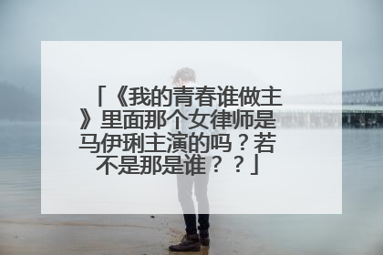 《我的青春谁做主》里面那个女律师是马伊琍主演的吗？若不是那是谁？？