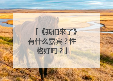 《我们来了》有什么嘉宾？性格好吗？