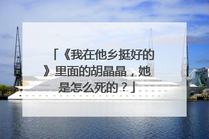 《我在他乡挺好的》里面的胡晶晶,她是怎么死的?