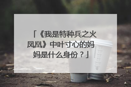 《我是特种兵之火凤凰》中叶寸心的妈妈是什么身份?