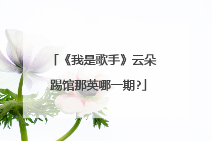 《我是歌手》云朵踢馆那英哪一期?