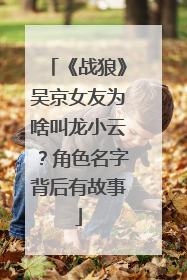 《战狼》吴京女友为啥叫龙小云？角色名字背后有故事