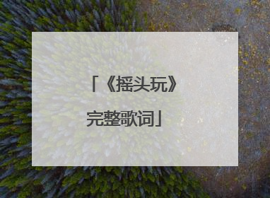 《摇头玩》完整歌词