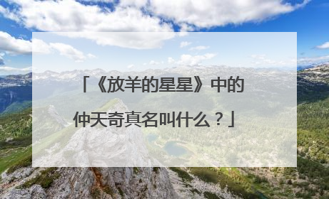 《放羊的星星》中的仲天奇真名叫什么?