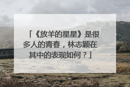 《放羊的星星》是很多人的青春，林志颖在其中的表现如何？