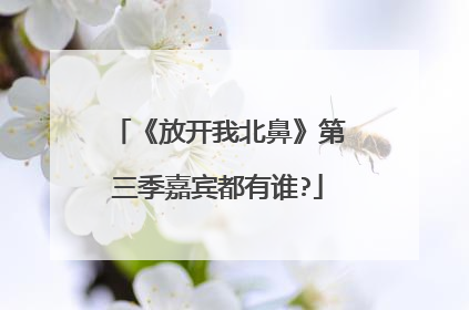 《放开我北鼻》第三季嘉宾都有谁?