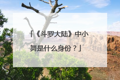 《斗罗大陆》中小舞是什么身份?