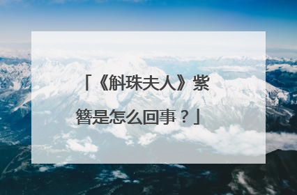 《斛珠夫人》紫簪是怎么回事?