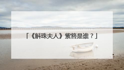 《斛珠夫人》紫簪是谁?