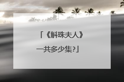 《斛珠夫人》一共多少集?