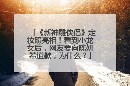 《新神雕侠侣》定妆照亮相！看到小龙女后，网友要向陈妍希道歉，为什么？