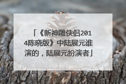 《新神雕侠侣2014陈晓版》中陆展元谁演的，陆展元扮演者
