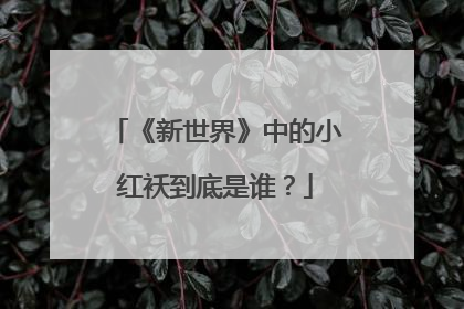 《新世界》中的小红袄到底是谁？