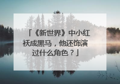 《新世界》中小红袄成黑马,他还饰演过什么角色?