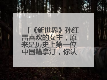 《新世界》孙红雷喜欢的女主,原来是历史上第一位中国籍拿汀,你认识她吗?