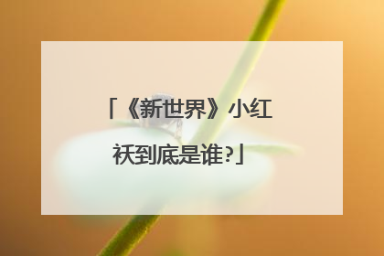 《新世界》小红袄到底是谁?