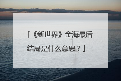 《新世界》金海最后结局是什么意思?