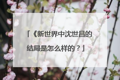 《新世界中沈世昌的结局是怎么样的？