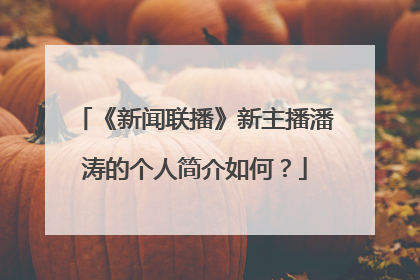 《新闻联播》新主播潘涛的个人简介如何？