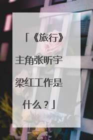 《旅行》主角张昕宇梁红工作是什么？