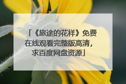 《旅途的花样》免费在线观看完整版高清,求百度网盘资源