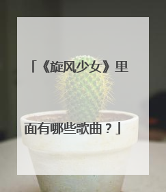 《旋风少女》里面有哪些歌曲?