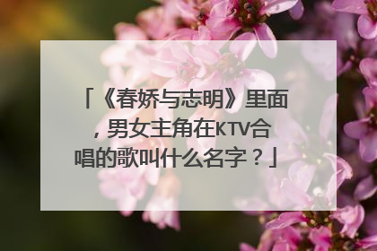 《春娇与志明》里面，男女主角在KTV合唱的歌叫什么名字？
