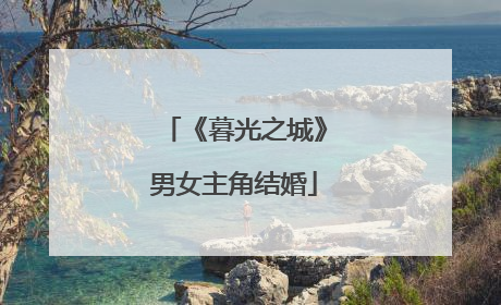 《暮光之城》男女主角结婚