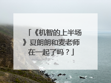《机智的上半场》夏朗朗和麦老师在一起了吗？