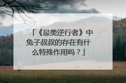 《最美逆行者》中兔子叔叔的存在有什么特殊作用吗？