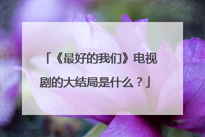 《最好的我们》电视剧的大结局是什么？