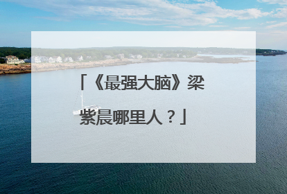 《最强大脑》梁紫晨哪里人?