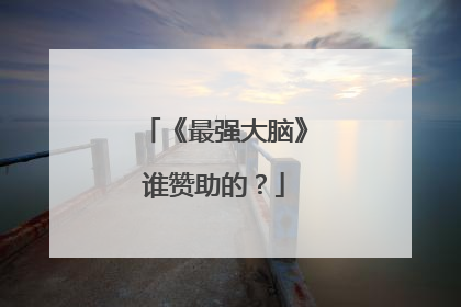 《最强大脑》谁赞助的？