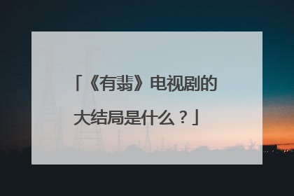 《有翡》电视剧的大结局是什么？