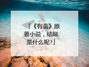 《有翡》原著小说，结局是什么呢?