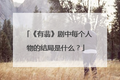 《有翡》剧中每个人物的结局是什么？