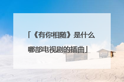 《有你相随》是什么哪部电视剧的插曲